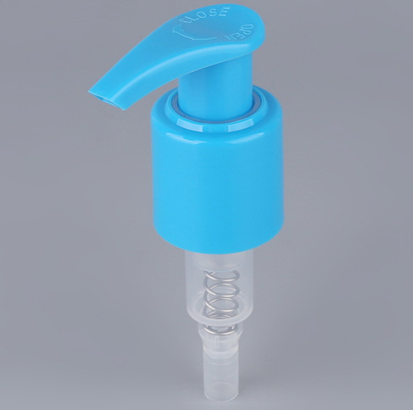 High Strength 24 / 415 Airless Lotion Pump , Blue Hand Soap Dispenser Pump