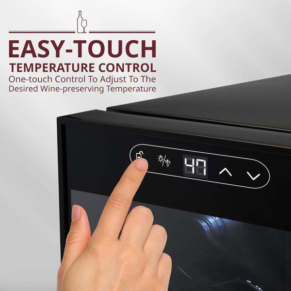 Wine Cooler Freestanding Wine Cooler Bottle Compressor Wine Cooler Refrigerator Freestanding Wine Cellar Temperature Control Wine Fridge Freestanding Mini Fridge Mini Fridge Matte Black Refrigerator