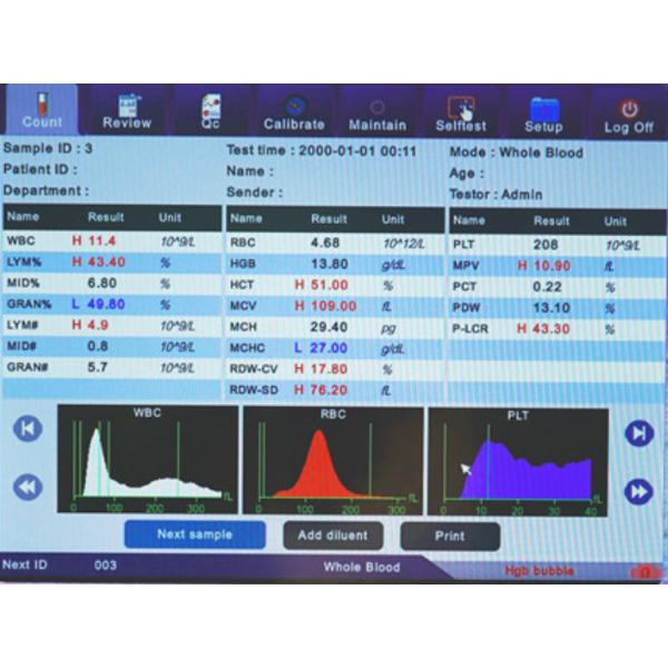 Clinical Analytical Fully Automatic Hematology Instruments Blood Cell Analyzer Comite Plus Fully Automatic Hematology Analyzer CMT-800