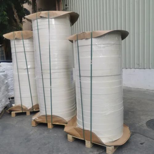 Rollo de fondo de vaso de papel con revestimiento de PE simple y doble para vasos de papel desechables de grado alimenticio