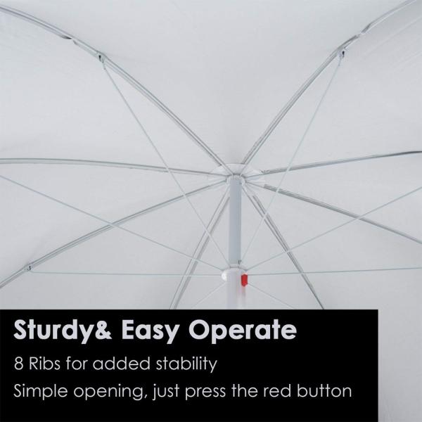 Detachable Side Panel Outdoor Patio Umbrella For Fishing Picnic