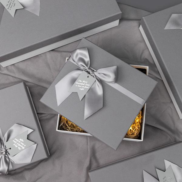 Cosmetic Packaging Box Gray Gift Box Souvenir Gift Box Tanabata Gift Box Wholesale