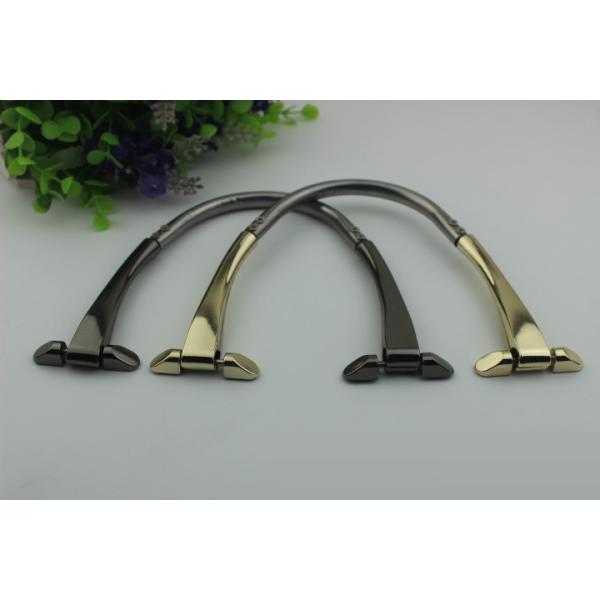 Hot selling metal accessories light gold 190 mm length zinc alloy handbag handle