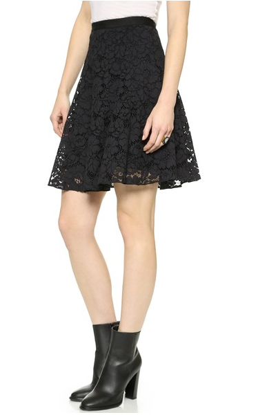 a floral lace mink skirt