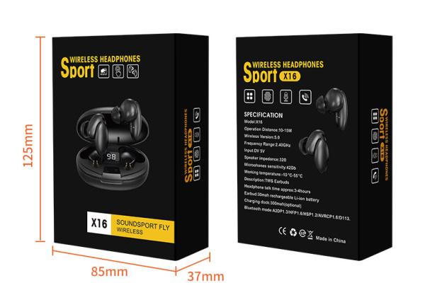 15m Noise Cancelling Bluetooth 5.0 Hifi Waterproof Touch Control Headset Earphone