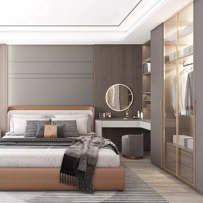 Queen Bedroom Plush Velvet Wooden Vanity Table Makeup Mirrored