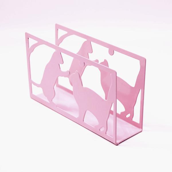 Rectangular Metal Tissue Holder / Stand Up Napkin Holder Cute Cat Design