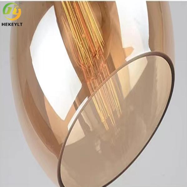 Украшение D17cm x H25cm круглого нордического света шкентеля стекла E26 крытое