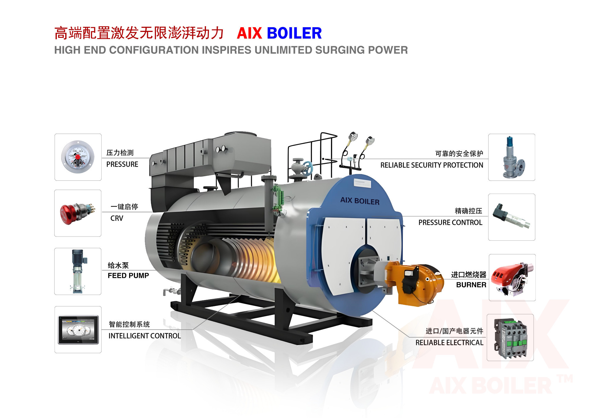 Customize Oil Gas Fired Steam Boiler Carbon Steel Stainless Steel