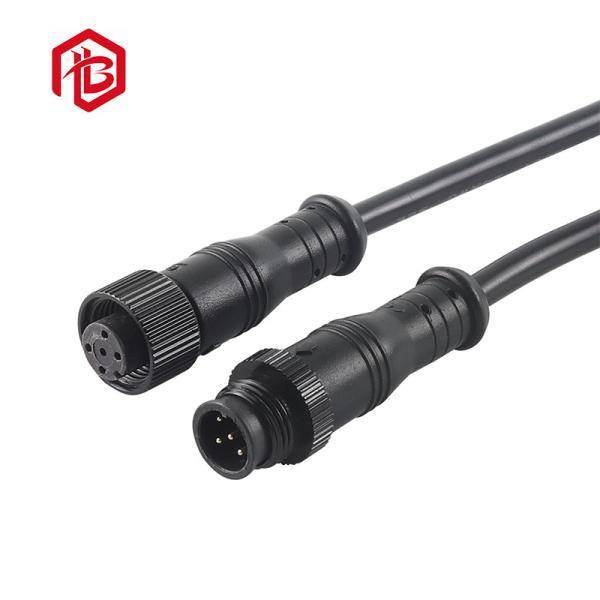 M12 connecteur circulaire 2-8 broches imperméable à l'eau mâle et femelle prise de fil LED lampe extérieure imperméable à l'eau fil de noix métallique