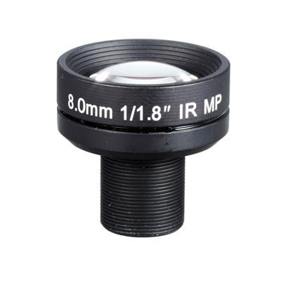 1/1.8 8mm F1.8 5Megapixel CS Mount Non-Distortion IR Board Lens