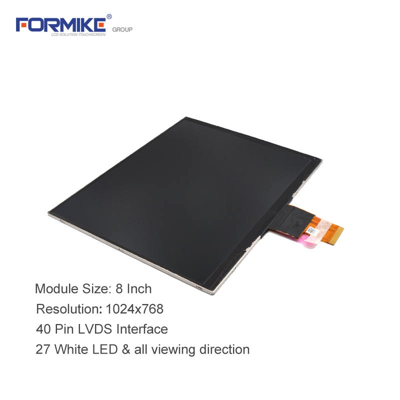Custom 8 Inch LVDS IPS TFT LCD Module Touch Screen Display 1024x768