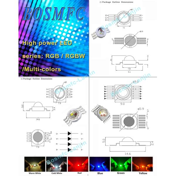 3W RGB лампа высокопроизводительный светодиодный чип многофункциональный для освещения
