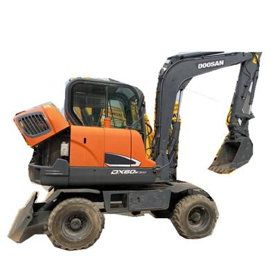 DX60 usou a máquina escavadora Mini Wheel Excavator Used Doosan Mini Digger de Doosan