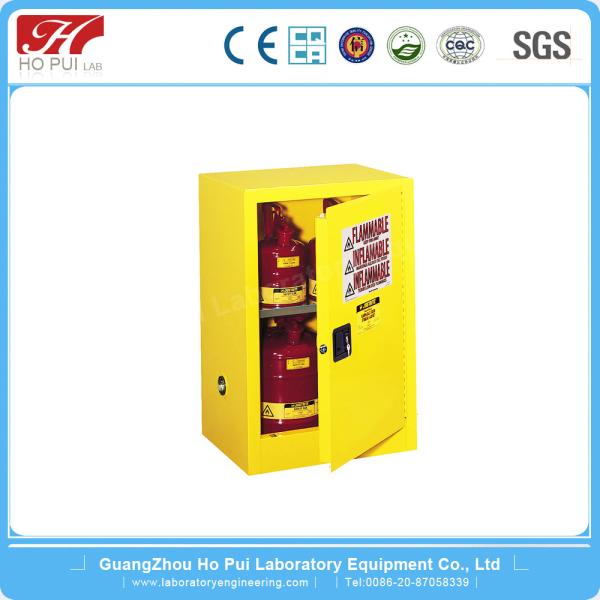 Barrel Type Flammable Safety Storage Cabinets , Yellow Chemical Storage Cabinets 