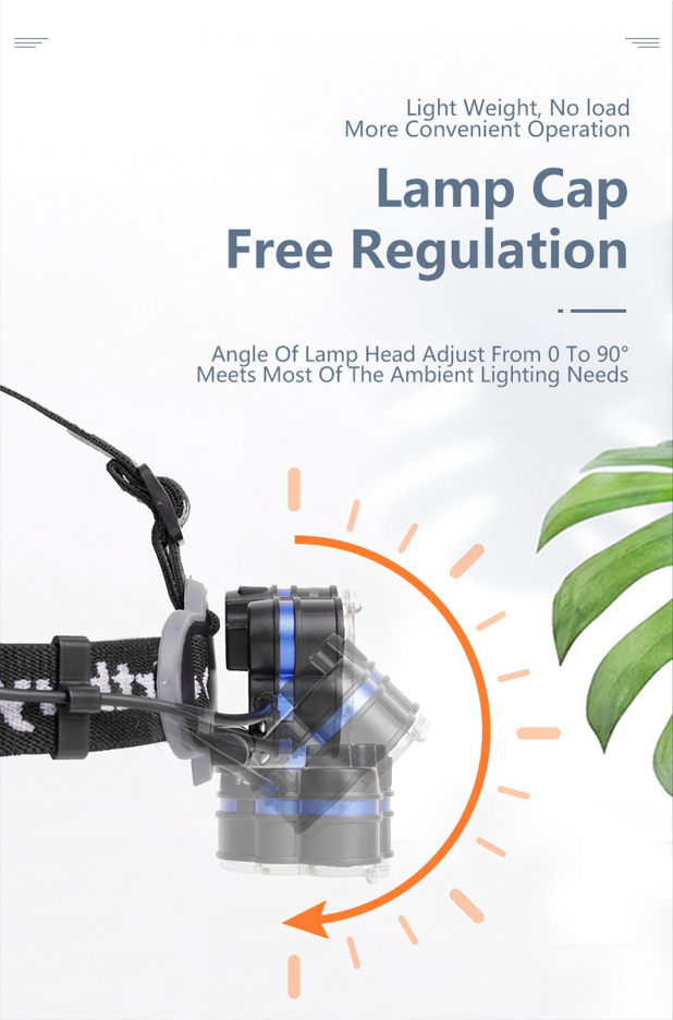 7LED Strong Headlight Far-reaching Searchlight USB Charging Outdoor Headlight Camping Night Fishing COB Red Headlight