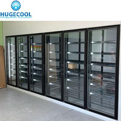 Customization Supermarket Glass Door Display Walk in Cooler for Cold Beverages and Beer
