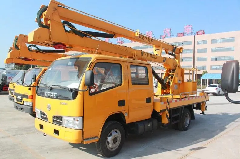 Dongfeng 12m 14m Aerial Platform Truck , Aerial Lift Bucket Truck 4x2 Right Hand Drive