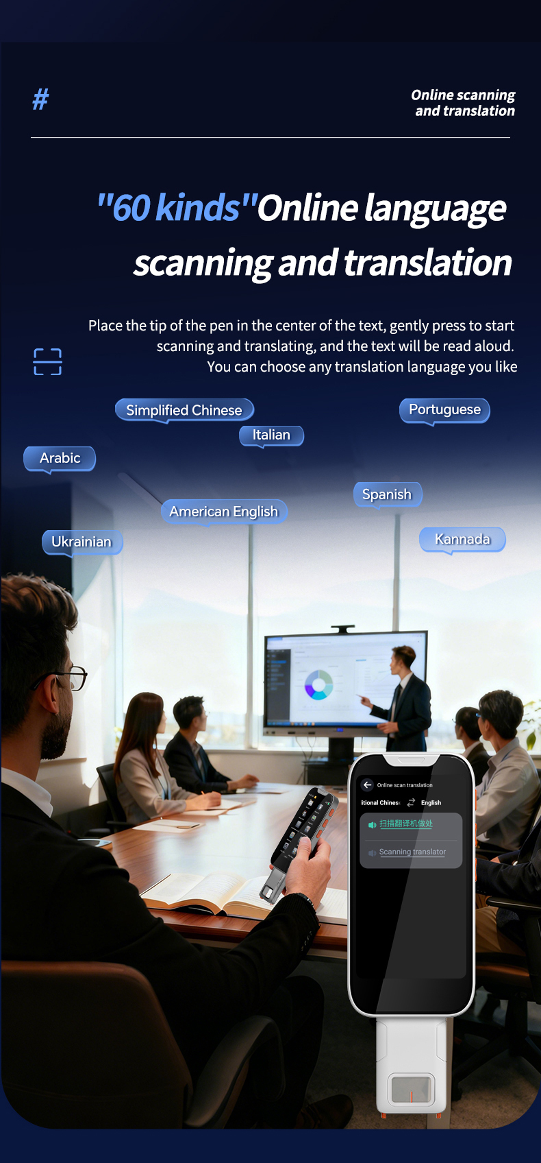 Smart Language Translator Scanner 143 Languages Interpretation Real Time Translation Scanner Pen