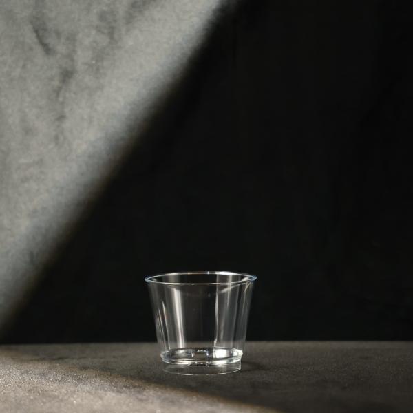 Custom Logo PS Plastic Cup 4OZ Crystal Clear Disposable Juice Bubble Tea Plastic Cup