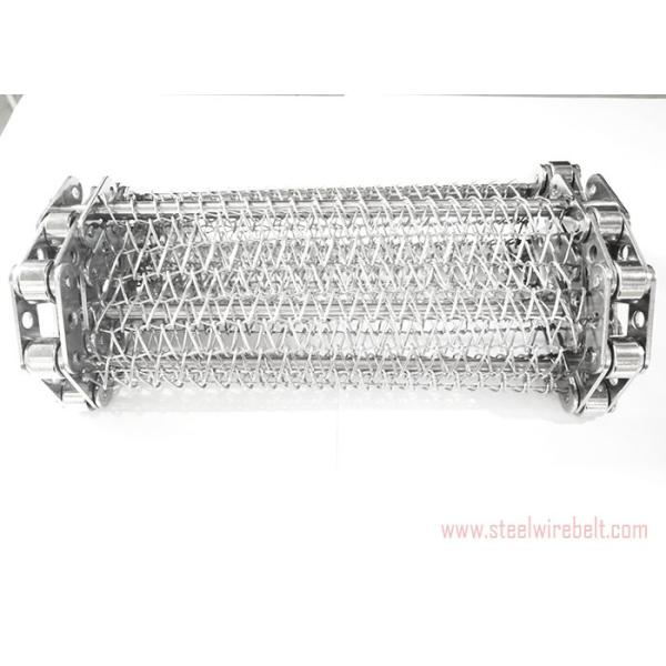 Chain Edge Stainless Steel Wire Mesh Conveyor Belt 20-100m Length Anti Acid