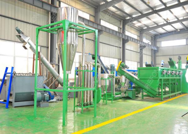 SUS304 Waste HDPE Plastic Bottle Crushing Washing Recycling Machine Line With SKD - 1 Knife
