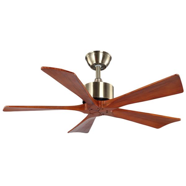 RoHS Natural Wood 75w Modern 5 Blade Ceiling Fan 42 Inch Ceiling Fan Light Electric