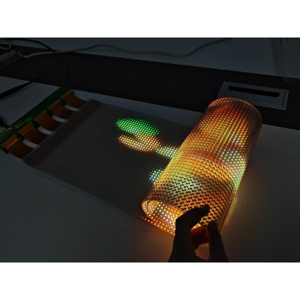 P4 High Transparency Flexible LED Film Screen Customized For Shop Glass Windows