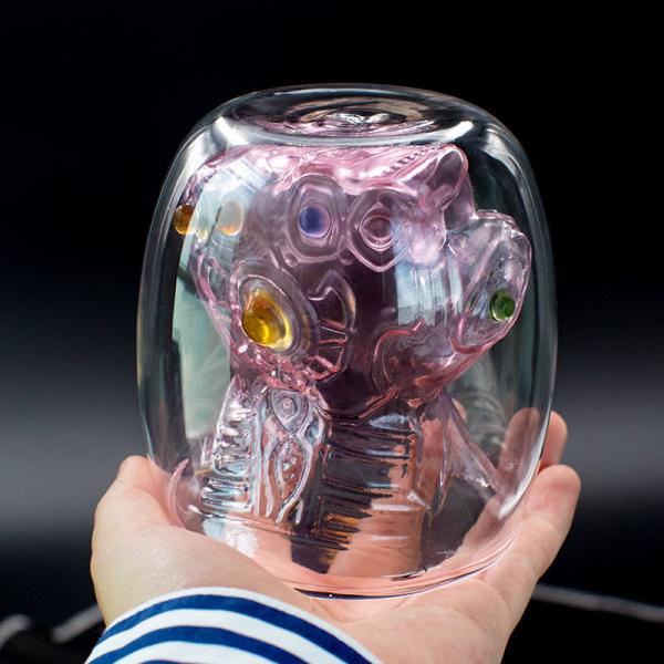 Beverage Thanos Glove Double Borosilicate Glass Cup 400ml
