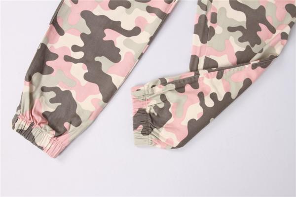 Elastic Waist Womens Camo Jogger Pants 98% Cotton 2% Spandex