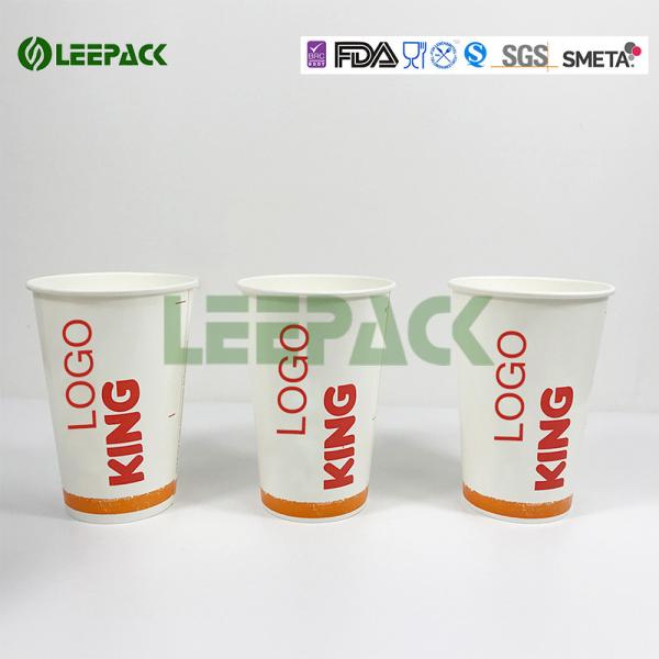 Red Pepsi Cold Drink Paper Cups For Cinema , Food Grade Ink Printing double PE coated single wall paper cup