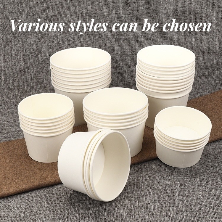 Customized Disposable Lunch Bowl Takeaway Paper Boxes for Fast Food Salad Fried Rice