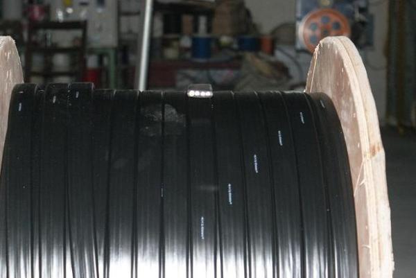 Rubber Sheathed Flexible Flat Crane Cable , Flame Resistance 4 x 25