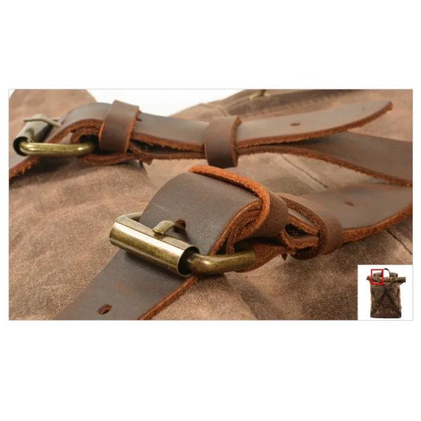 School College Rucksack Computer Bag , Canvas Leather Satchel Bookbag