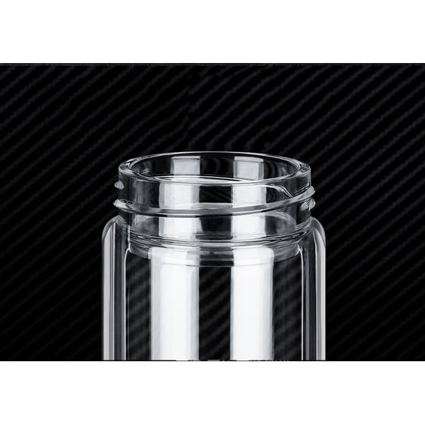 Outdoor 400ml Double Wall Glass Bottle , Coffee / Tea Infuser Water Bottle