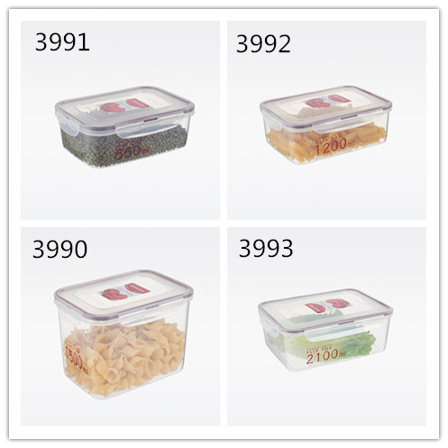 Food Preserving Plastic Crisper Box For Cereals Nuts Fruits