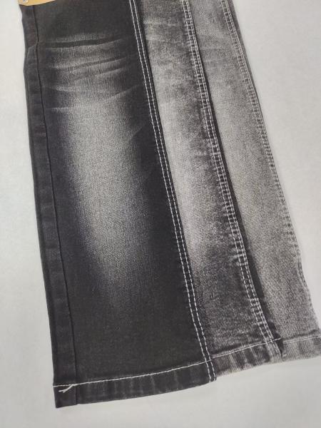 70% Cotton 28% Polyester 2% Spandex Heavy Weight Black Twill Denim Fabric 11.2oz For Apparel-Skirts Durable