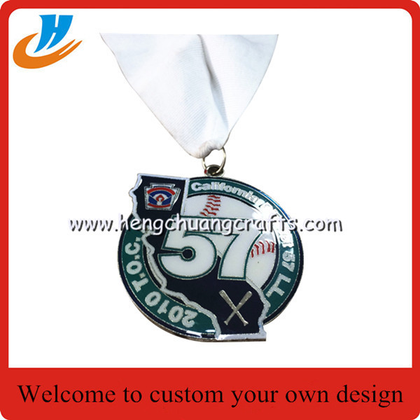 Football sporting club metal medals custom zinc alloy die cast medals with gold silver copper plating and ribbon options