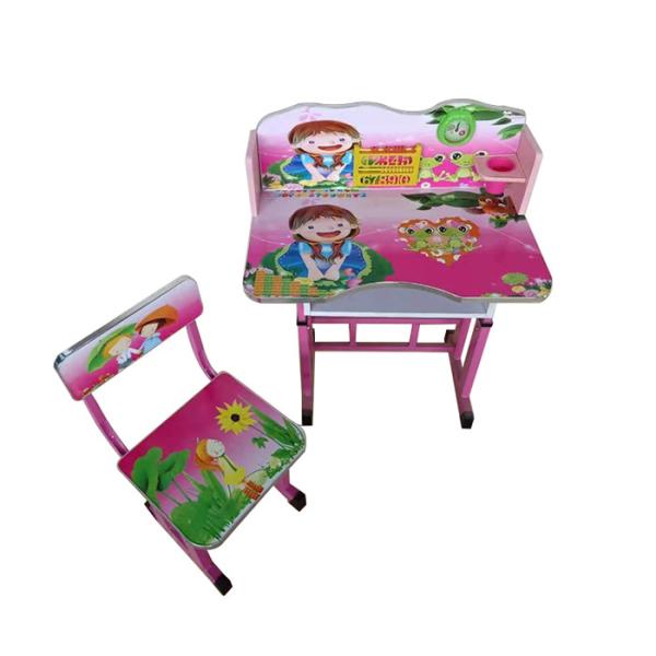 Toddler Kids Baby Study Table And Chair Blue Pink For Small Space 80x50x10cm