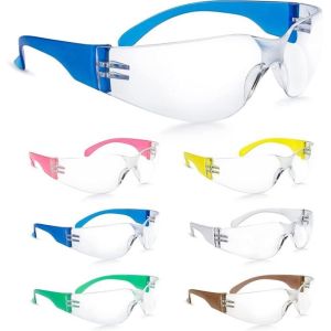 Scratch Resistant UV 400 Protection Lightweight Polycarbonate Safety Glasses for Industrial and Outdoor Use