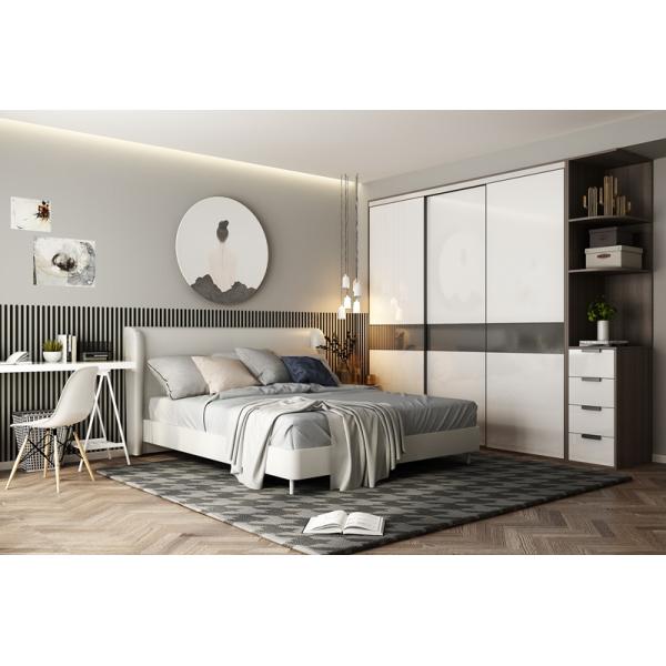 YALIG Models Leather Doors Wardrobe Door Designs with Wooden Material