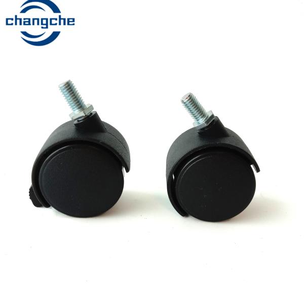 Office Chair Silent Swivel Threaded Stem Casters Wheels With Brake 2Inch