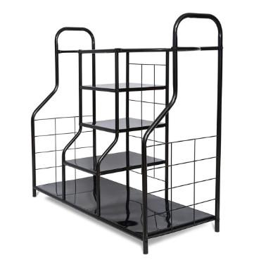 4 Shelves Stable Golf Organizer Rack 111*36*101cm Golf Bag Storage Organizer