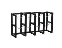 Cremalheira da garrafa de gás do cilindro de Fab Oxygen Cylinder Rack OSHA 4 do metal