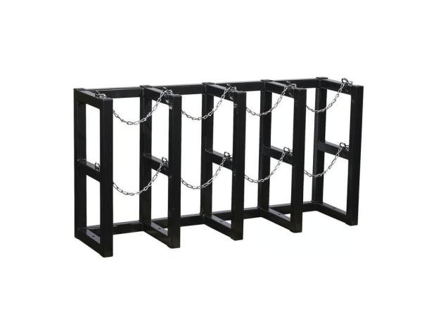 Cremalheira 5 do armazenamento do cilindro de gás de 10 tanques largamente 2 pelo metal profundo Fab Products