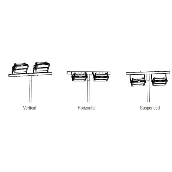 400W500W800W1000W1200W Luz LED de mástil alto con construcción de aleación de aluminio duradero