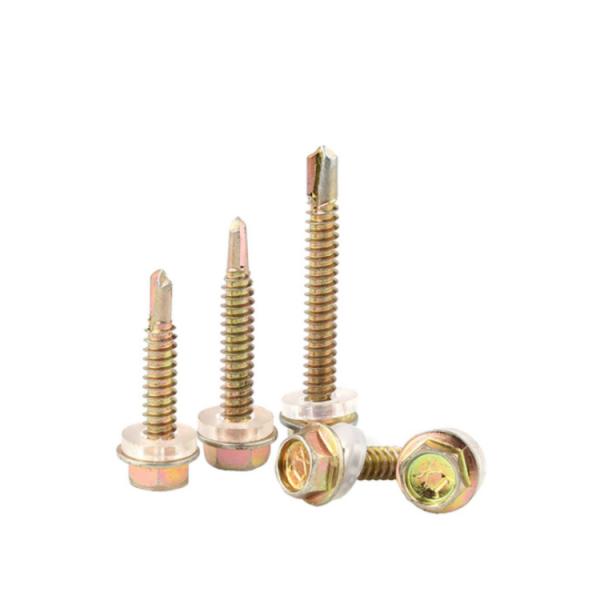 Строительство кровельных покрытий с шестигранной головой самосверлительные торнильо с резиновыми стиральными машинами M4 модели 25 мм 38 мм