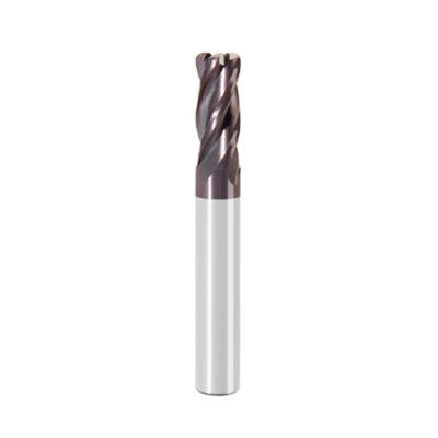 8 mm HRC60 4 flûtes Radius Fin de coupeuse de broyeur pour le métal AITiN revêtu