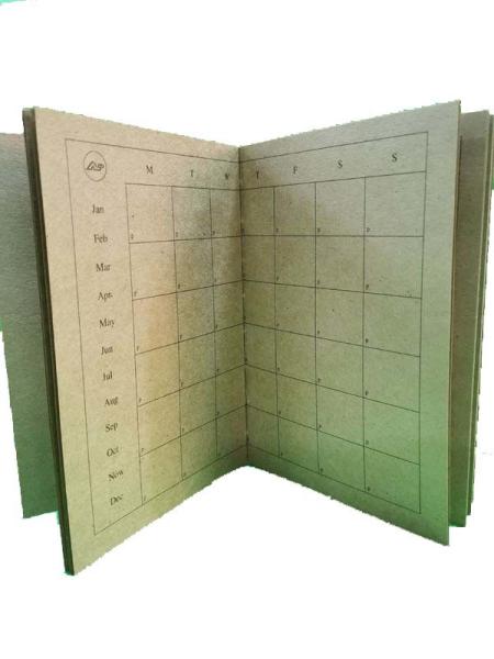 Durable Wooden Color Art Paper Personalized Spiral Notebook Sewing Binding