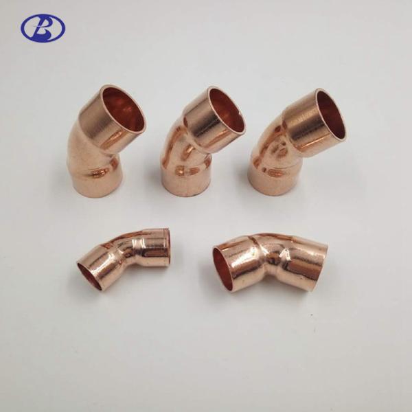 45 Degree Easy Bend Refrigeration Pipe Fittings Copper Pipe Elbow for HVAC and Plumbing